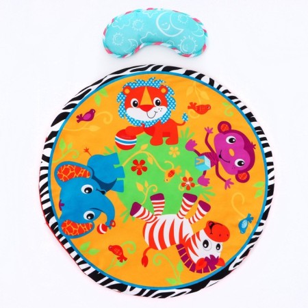 Developing rug with arcs "ZOO", 68x68, crumb I-13