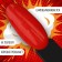 Gel nail polish "Red Boom", with sparkles, 3 phase, 8 ml, led/uv, color (77)