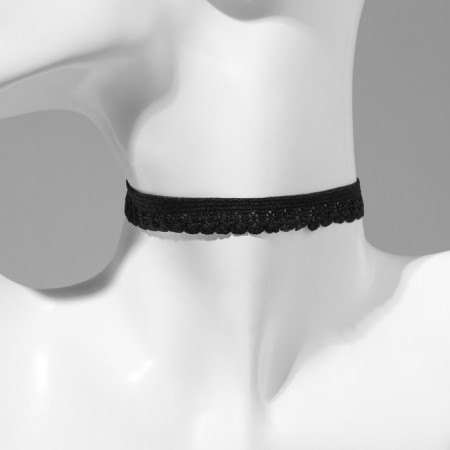 Choker "Assorted" openwork, (set of 6 pcs.), Black color, 30.5 cm-6