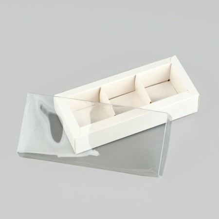 Box for 3 sweets with cells "White", 14.5 x 6 x 3 cm-4
