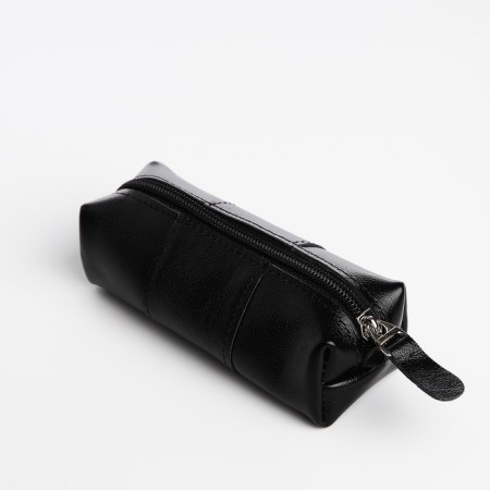 Key of zipper, length 12.5 cm, ring, black color