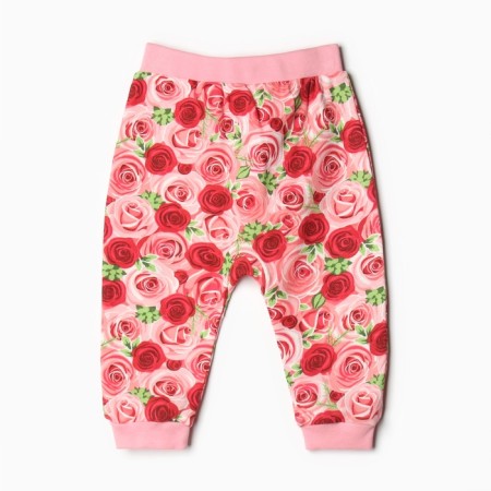 Pants children, white color/flowers, height 86 cm-3