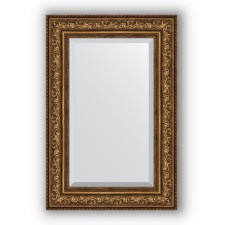 Mirror with fatset in a baguette frame - an aged bronze of 109 mm, 60 x 90 cm, evoForm