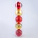 Set of balls plastic D-15 cm, 5 pcs "Barbara" red golden