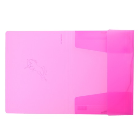 A4 elastic band, 600 μm, Erichkrause "Neon Animals", texture "Sand", pink, mix-7