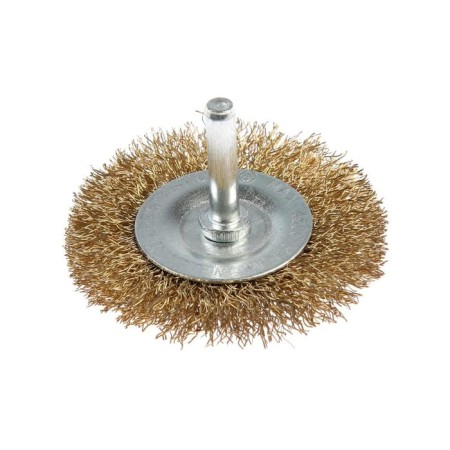 Metal brush for a tundra drill, with a hairpin, flat, 65 mm