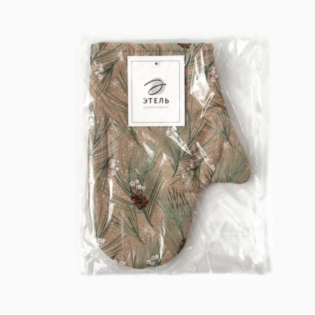 Варежка-прихватка "Spruce branches" 20х28см, 100% хлопок, саржа 190 гр/м2, ватин 250г/м2-4