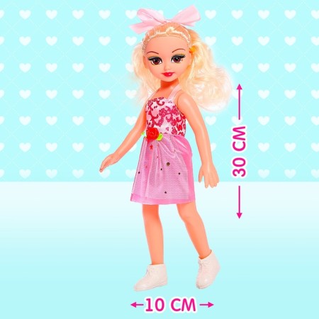 Classic "Dasha" doll in a dress, with accessories, mix-2