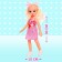 Classic "Dasha" doll in a dress, with accessories, mix