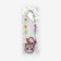 Keychain beads for keys "White Cat", 15 x 3 cm
