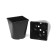 Pot for seedlings, 2 l, d = 14 cm, h = 15 cm, black, greengo