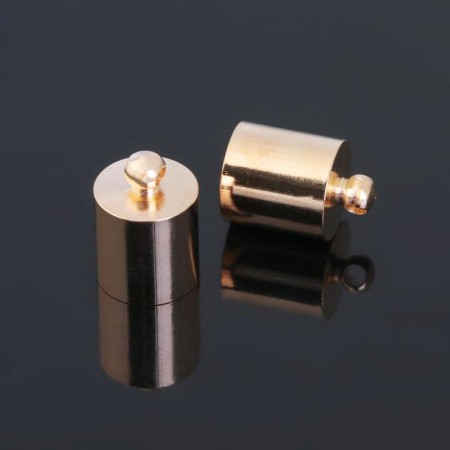 Cacked-step, cm-165, (set of 5 pcs.), 1.2 × 0.8 cm, D (internal) = 0.7 cm, gold color