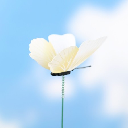 Plug "helen butterfly" 7cm, length 30cm, white-2