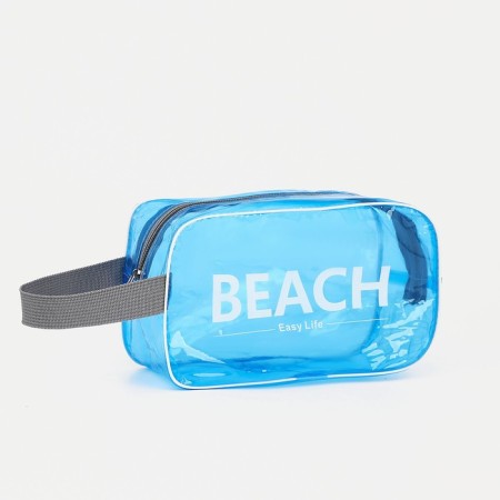 Cosmetic bag with lightning, blue color