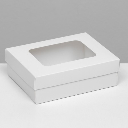 The box is folding, the lid is, with the window, white, 16.5 x 12.5 x 5.2 cm
