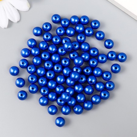 Set of beads "needlework" plastic, diameter 8 mm, 25 g, royal blue-1