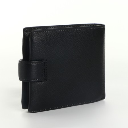 Male purse on the button, black color-1
