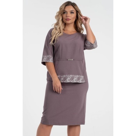 Female suit, size 56, lilac color-2