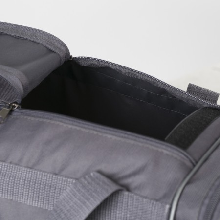 Sports bag, lightning department, 4 outer pockets, long belt, gray color-4