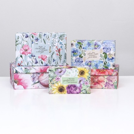 A set of boxes 10 in 1 "Flower Galaxy", 30 x 19 x 12 - 12 x 6.5 x 4 cm-3