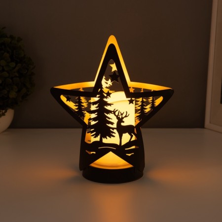 Lamp "Star" LED 3HAAA Black 10.5x21.8x23cm-2