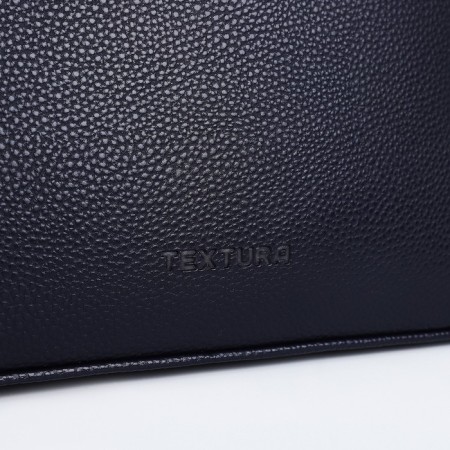 Female bag Textura, tout, medium size, blue color-4