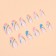 Patch nails, 12 pcs, with glue plates, almonds, multi -colored