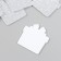 Decor "Gift" silver 4 cm set 5 pcs foam glitter