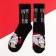 New Year. New Year's socks men's kaftan "beer" size 41-44 (27-29 cm), black color