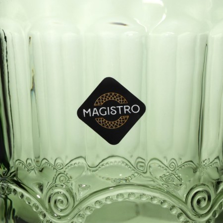 Glass glass Magistro "La-Channel", 220 ml, green color-3