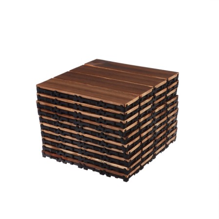 Garden tiles, paving, set - 10 pcs, wood, 30 x 30 x 2.5 cm-4