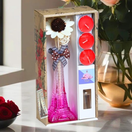 Set of gift "Paris" (diffuser and candles) Sakura, "Wealth of aroma"-3