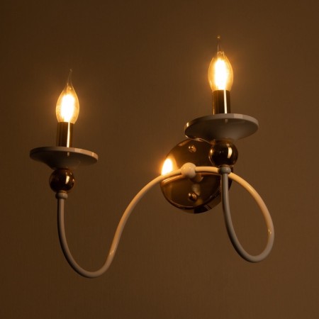 Sconces "Milano" 2he14 40W white-gold 36x26x24 cm-2