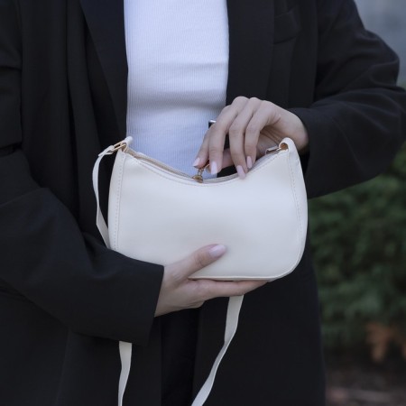 Bag Baget made of artificial leather, 19x15x6.5 cm, white color-11