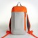 Sports backpack on lightning, textura, outer pocket, beige color/orange