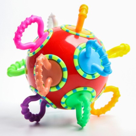 Developing toy - rattle, "ball - ratchet", rattle, color of mix, crumb I