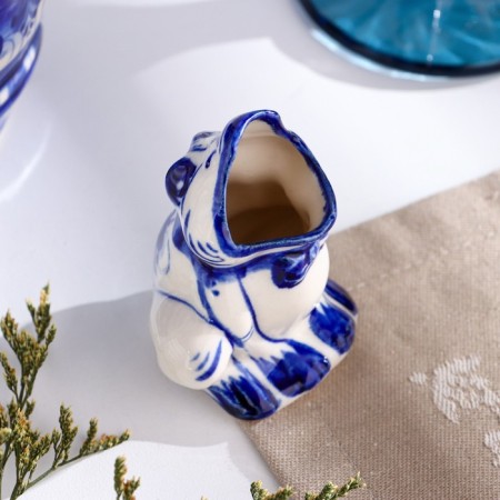 Frog, gzhel, porcelain, h = 7.5cm toothpicks-4