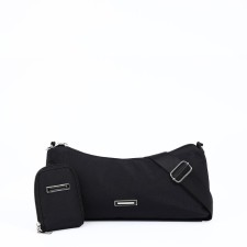 Bag Cross-Bodi with a zipper, black color