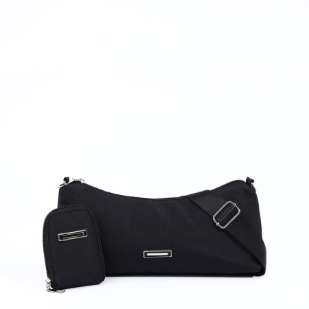 Bag Cross-Bodi with a zipper, black color