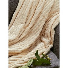 Плед Luxe beige/gold, размер 180х200 см, цвет бежевый