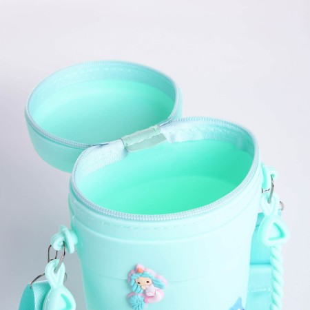 Bag's bag with lightning, stickers mix, turquoise color-3