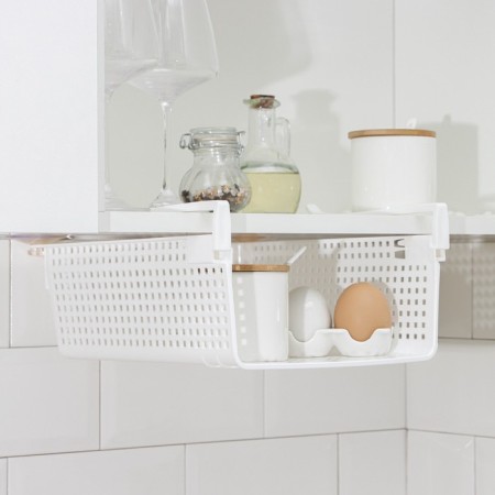 Storage basket suspended "loft", 29 × 26 × 11 cm, white color