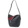 Bag bag claim. Kozh, lightning department, black/red color 25x15x27cm