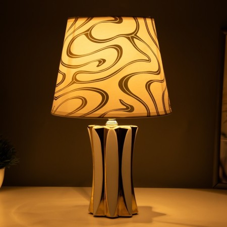 Sabina desktop lamp E14 40W Gold white 20x20x34cm-1