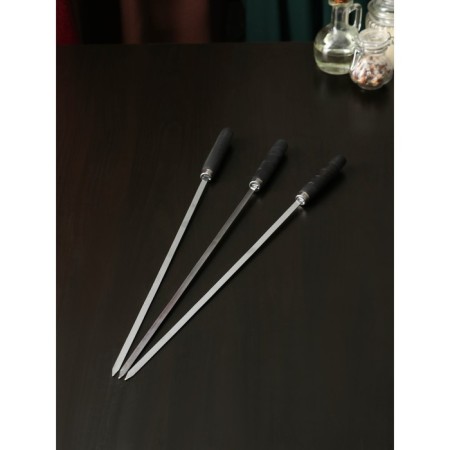 Gift set for the supply of barbecue: a board-board 44 × 24 × 5.5 cm, skewer 3 pcs, dough, birch-7