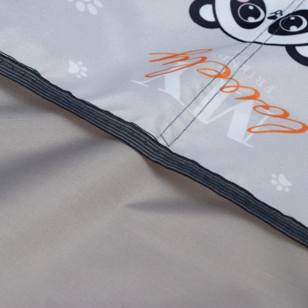 Apron for labor + sleevens, 485 x 395/250 x 160 mm, height 116-146 cm, calligrata, "animals", gray-1