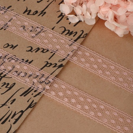Capricon lace, 15 mm × 10 ± 1 m, powder color-1