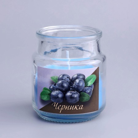 Candle in the bank Aromatic "Forest Blueberries" 6x8.5cm-4