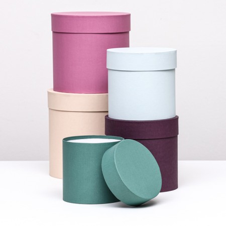 Set of round boxes 5 in 1 "mix", 20 x 20 - 13.5 x 13.5 cm,-1