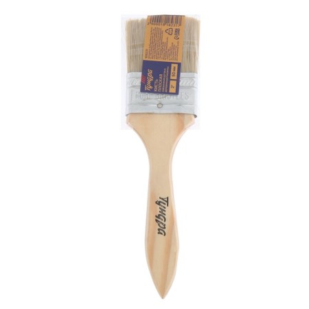 Brush flat tundra, mixed bristles, wooden handle, 2 ", 50 mm-4